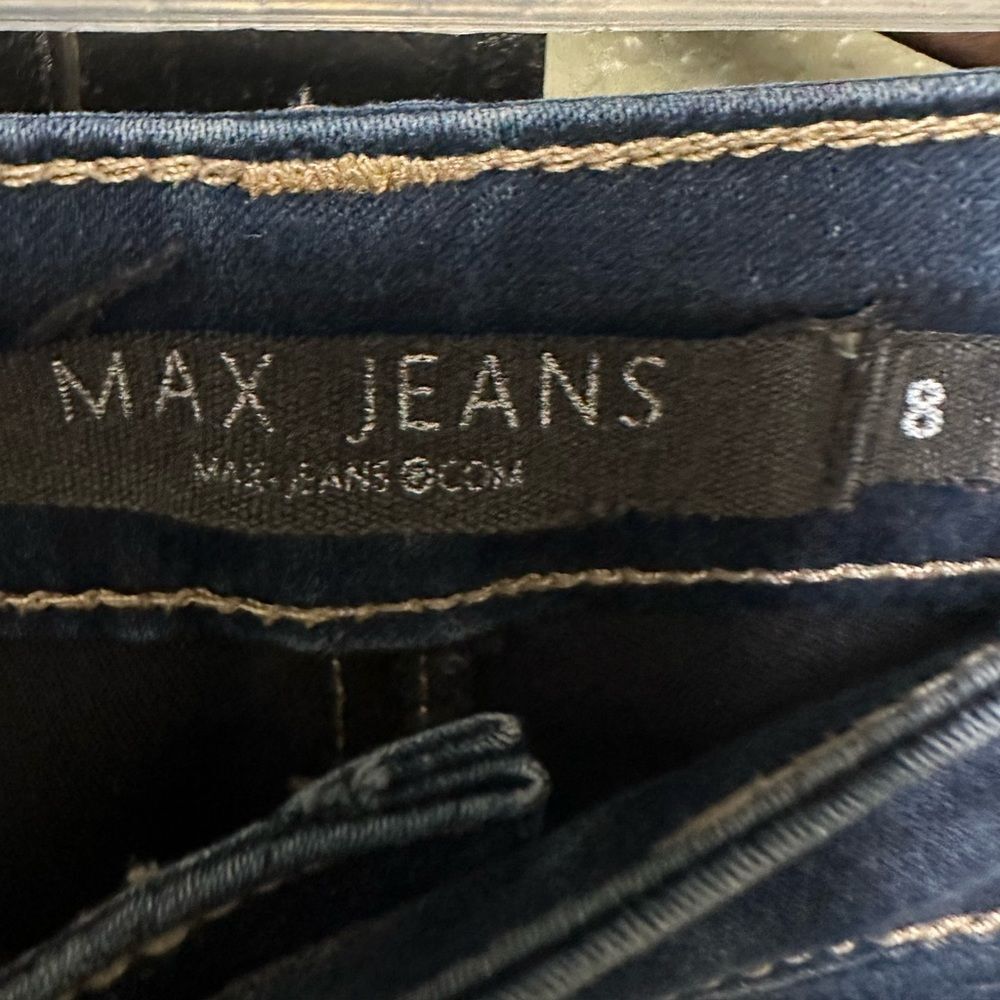 Max Jeans dark wash skimmer stretchy fitted style - Picture 3 of 5